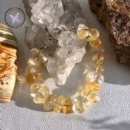 Citrine Nugget Bracelet with Silver Heart Toggle Clasp